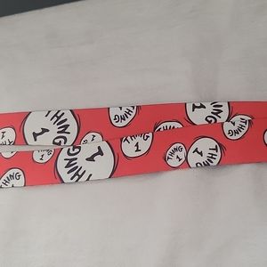 Thing 1 (red) and Thing 2 (blue) reversible lanyard.